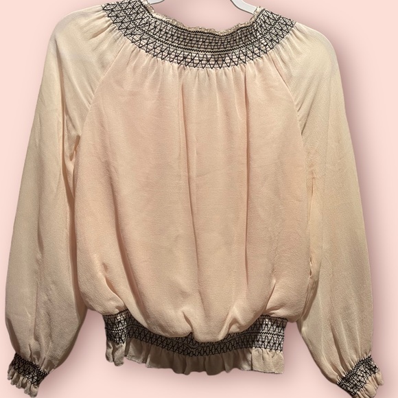 ** Tory Burch Light Pink Silk Embroidered Blouse - Picture 3 of 15